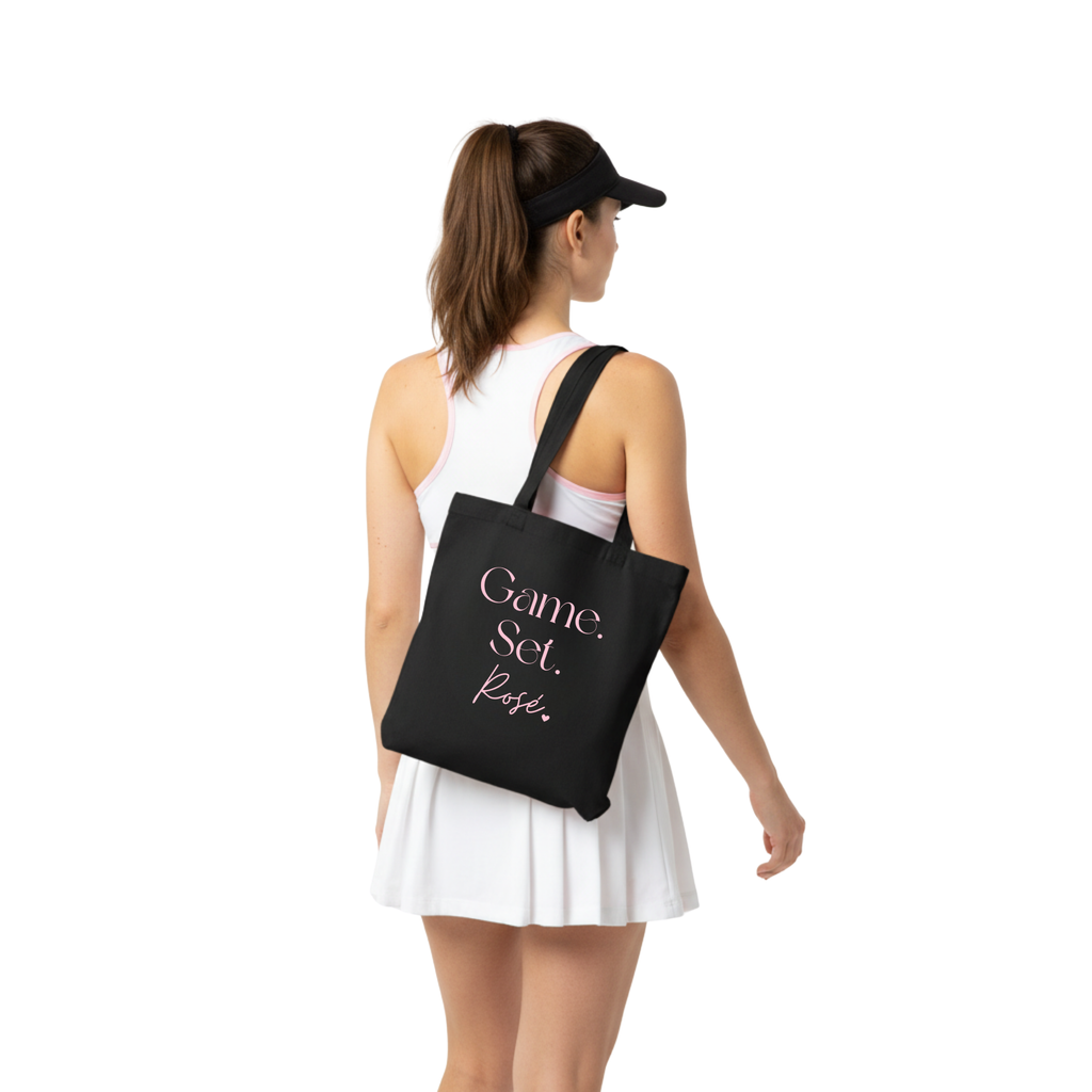 Game. Set. Rosé. Tote – Chic Canvas Bag