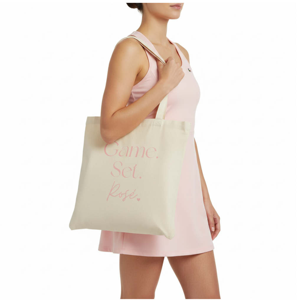 Game. Set. Rosé. Tote – Chic Canvas Bag