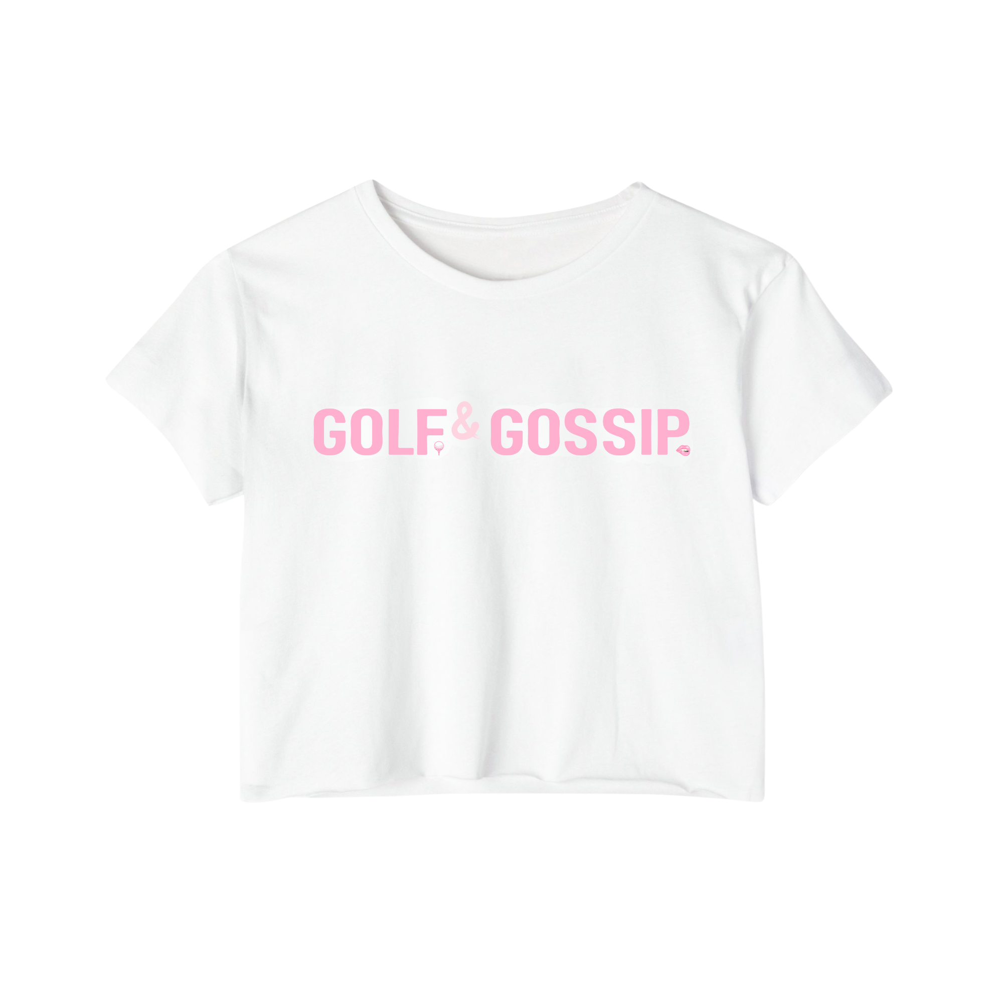 Golf & Gossip Crop Tee – Statement Top