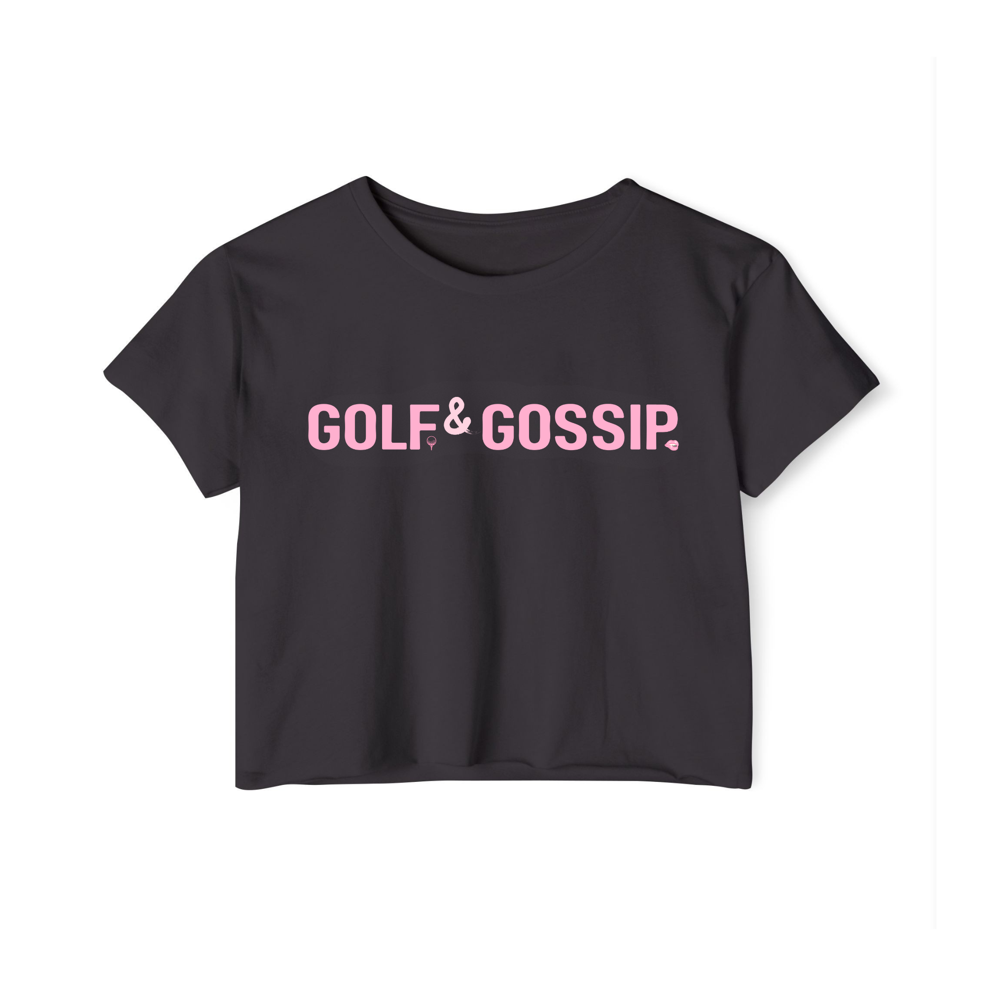 Golf & Gossip Crop Tee – Statement Top