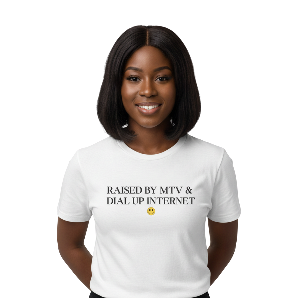 Raised by MTV & Dial-Up Tee – Cotton Shirt
