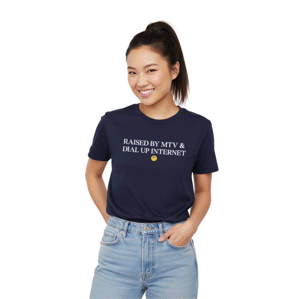 Raised by MTV & Dial-Up Tee – Cotton Shirt