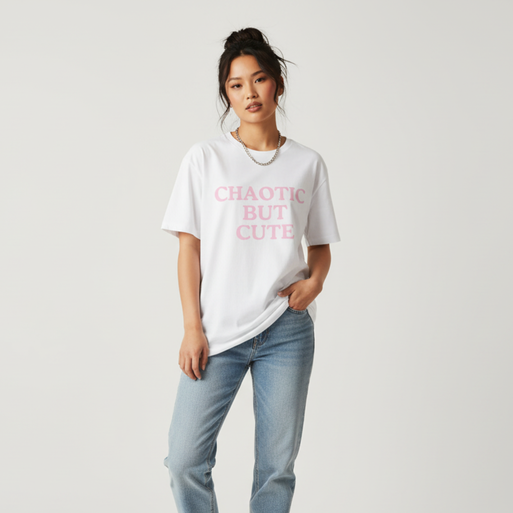 Chaotic But Cute Oversized T-Shirt | Cute Aesthetic Graphic Tee
